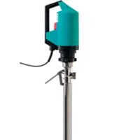 SL-MP-Niro stainless steel mixing drum pump for stirring and transferring emulsions, dispersions, and suspensions.